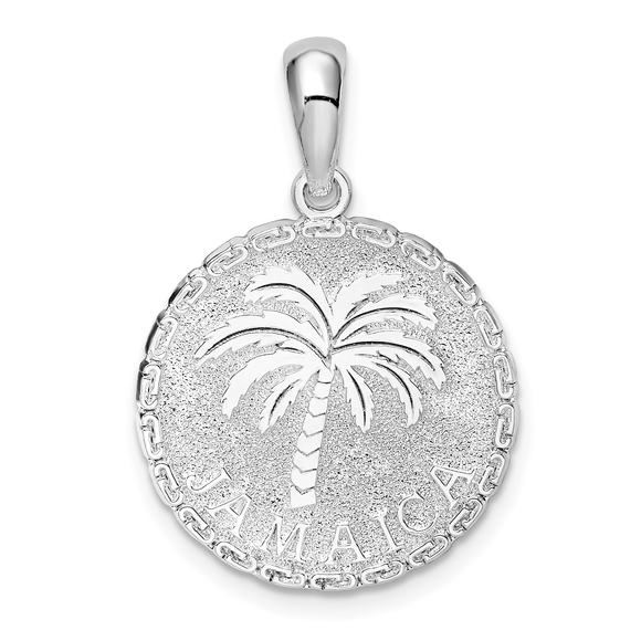 Tiley & Bells Jewelry Sterling Silver Jamaica With Palm Tree Disc